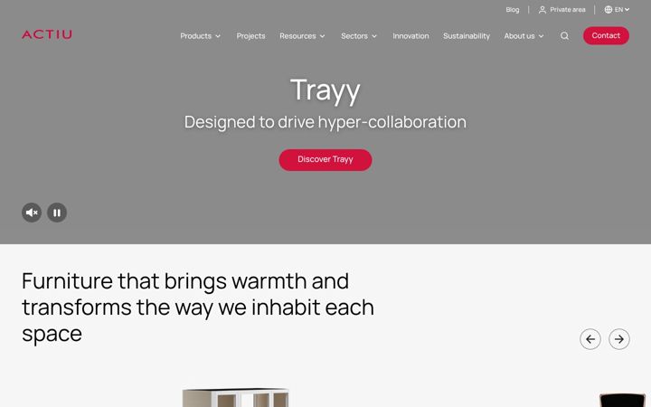 Screenshot of actiu.com