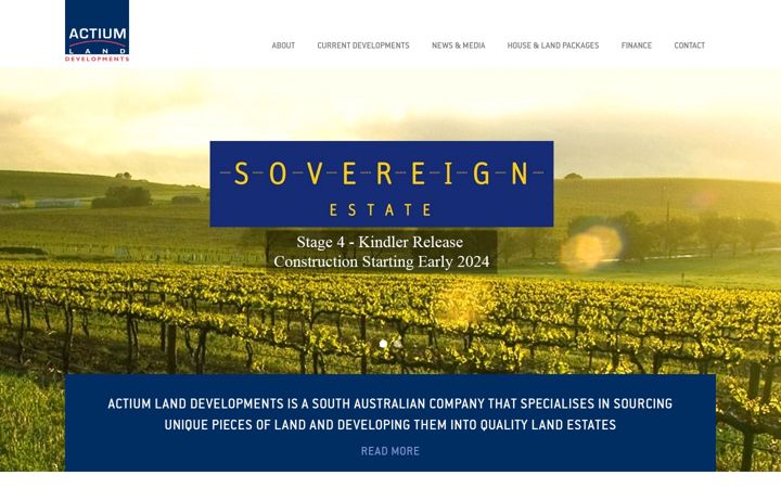 Screenshot of actiumland.com.au