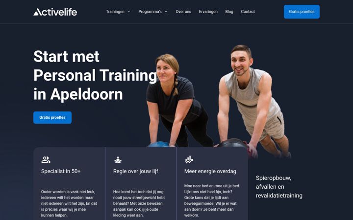 Snímek obrazovky active-life.nl
