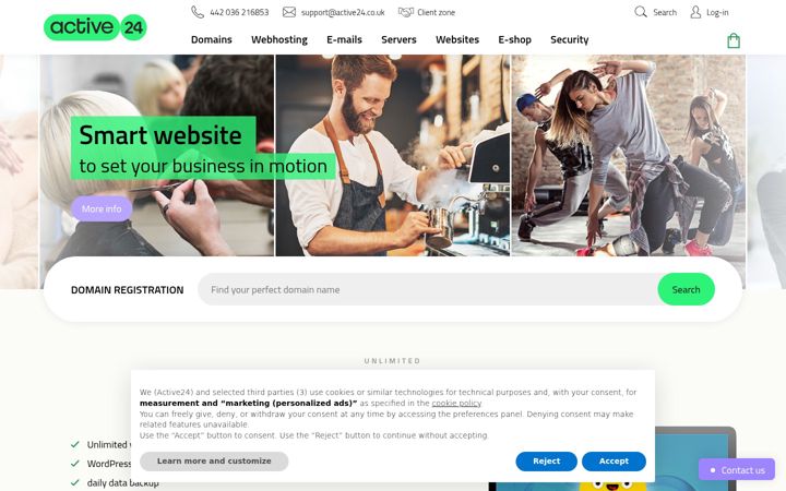 Zrzut ekranu active24.co.uk