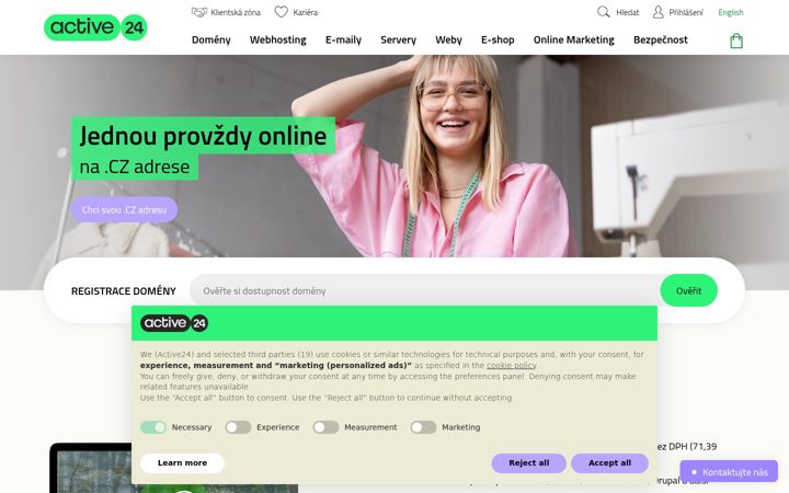 Screenshot of active24.com