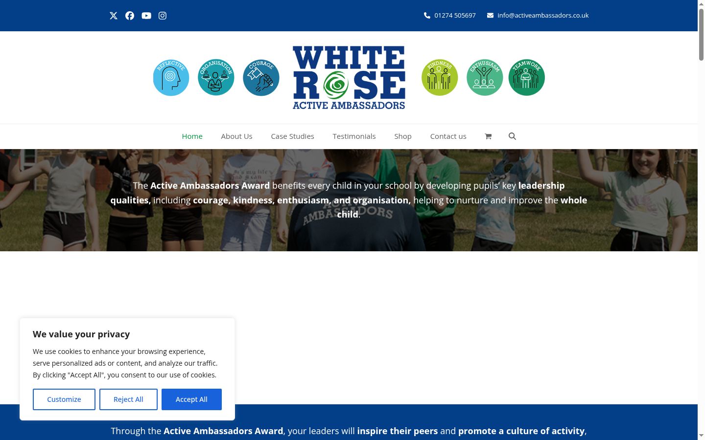 Screenshot des Einwilligungsbanners vor jeglicher Interaktion