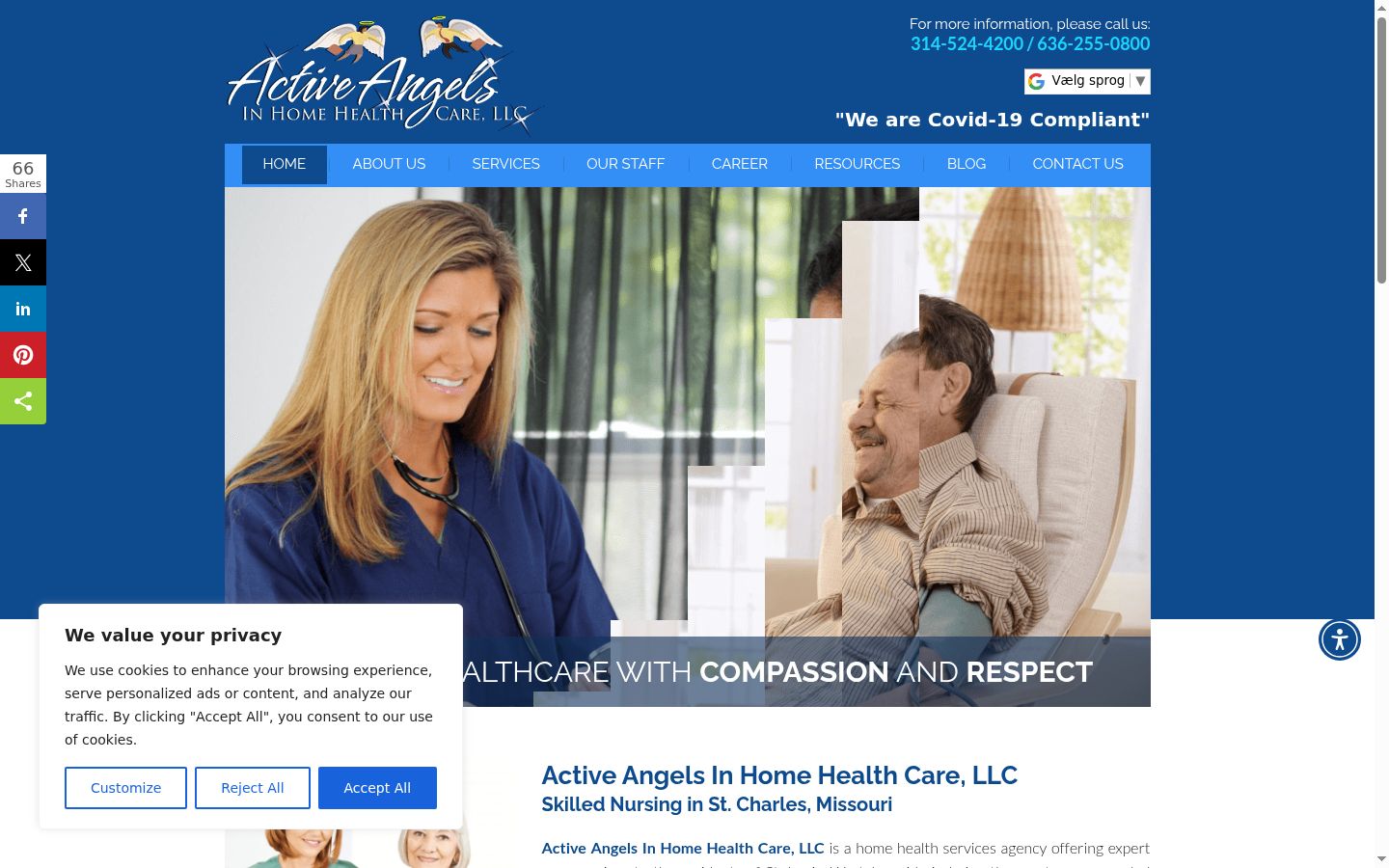 Screenshot of the consent banner shown before any interaction