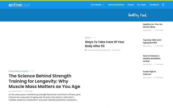 Screenshot of activebeat.com