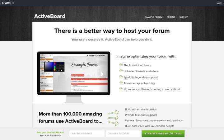Екранна снимка на activeboard.com
