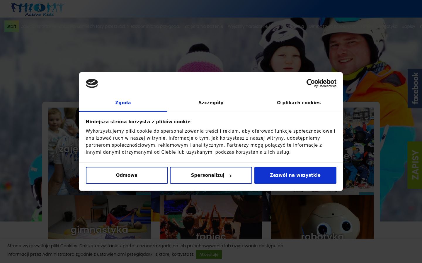 Screenshot van de toestemmingsbanner zoals getoond vóór enige interactie