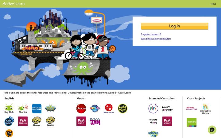 Screenshot of activelearnprimary.co.uk