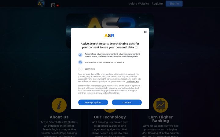 Screenshot of activesearchresults.com