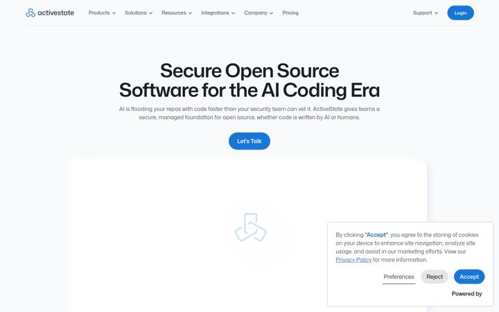Screenshot of activestate.com