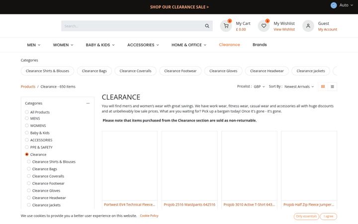 Screenshot of activeweargroup.com