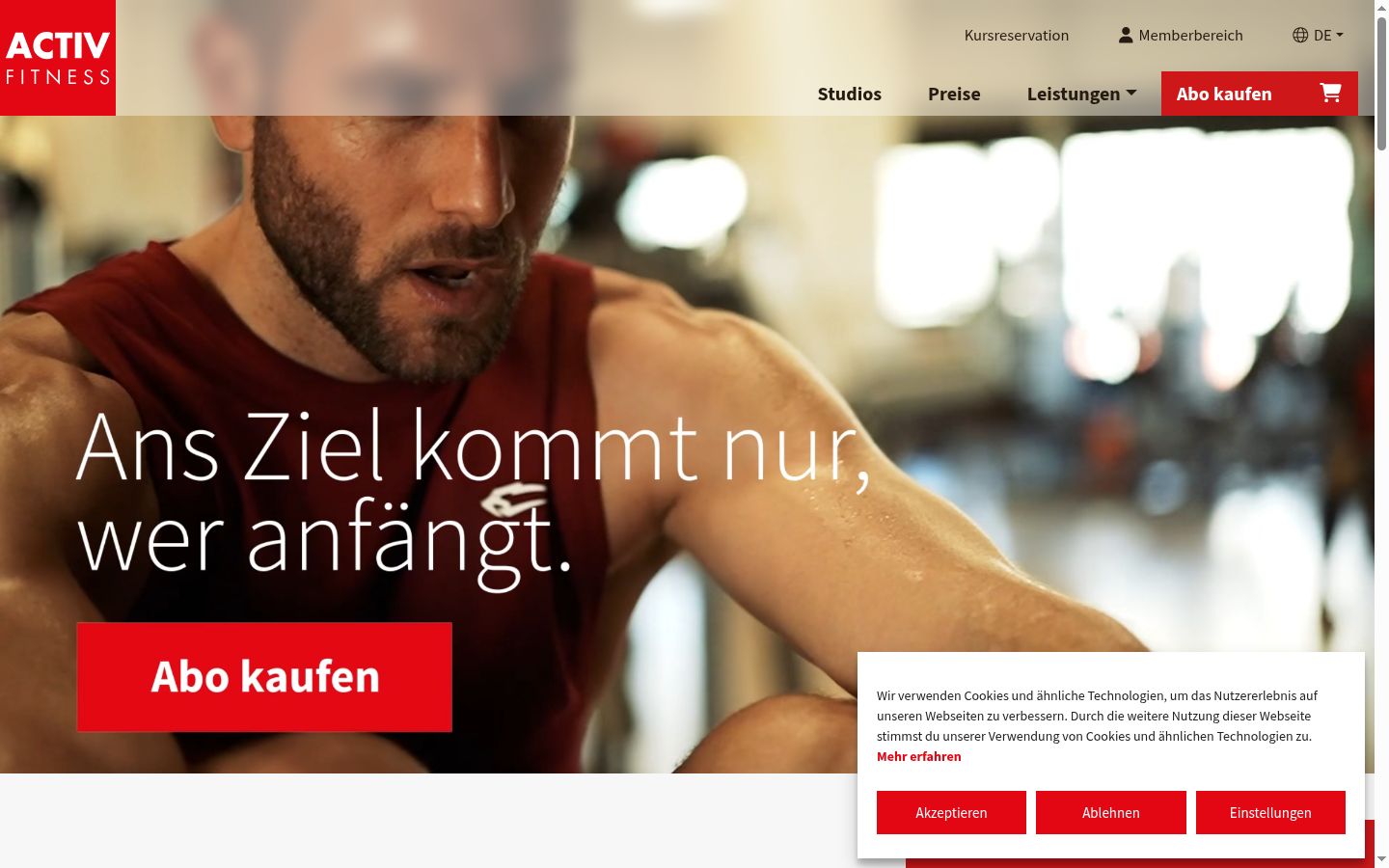 Screenshot van de toestemmingsbanner zoals getoond vóór enige interactie