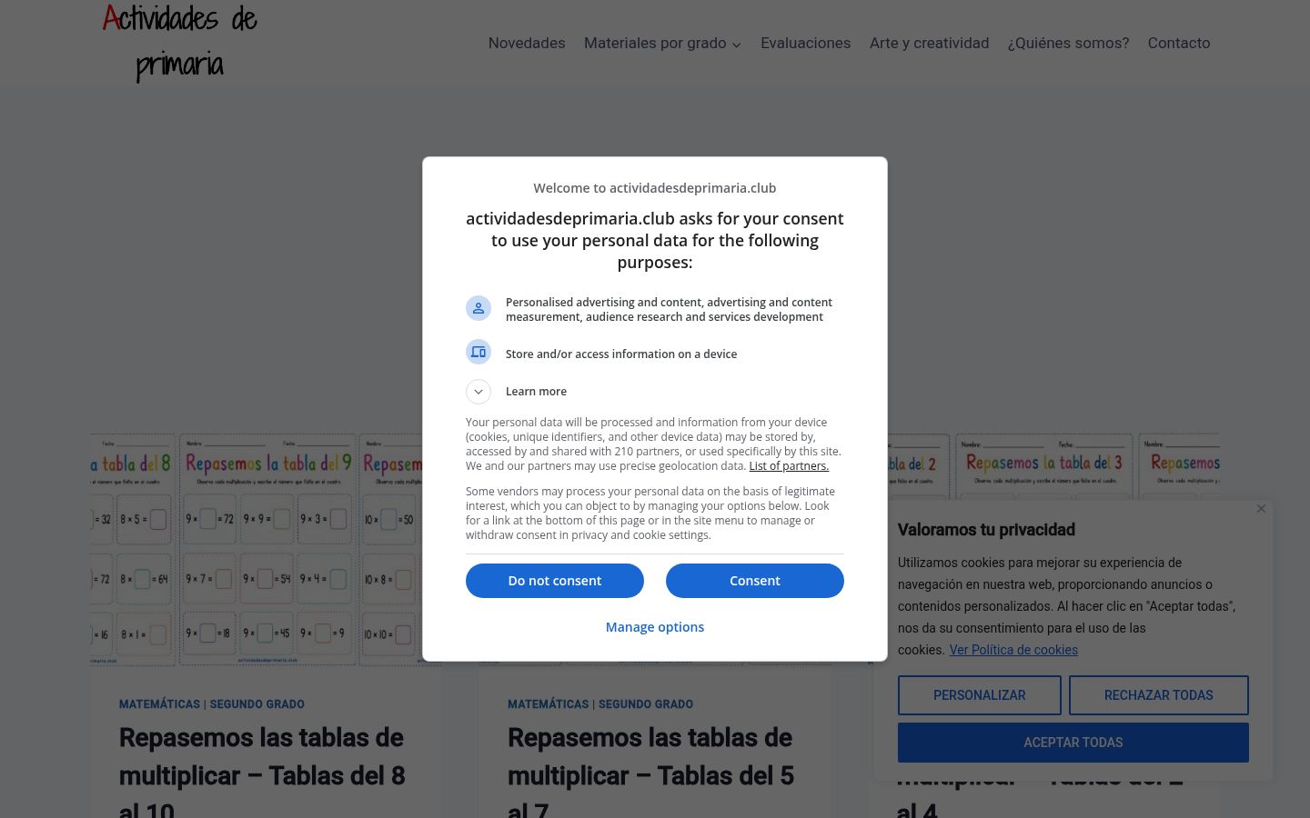 Ekraanipilt nõusolekubännerist, mida näidati enne mis tahes suhtlust