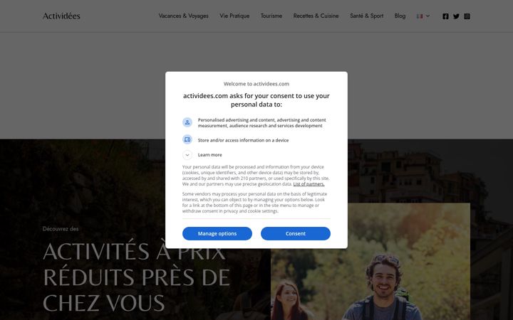 Screenshot of actividees.com