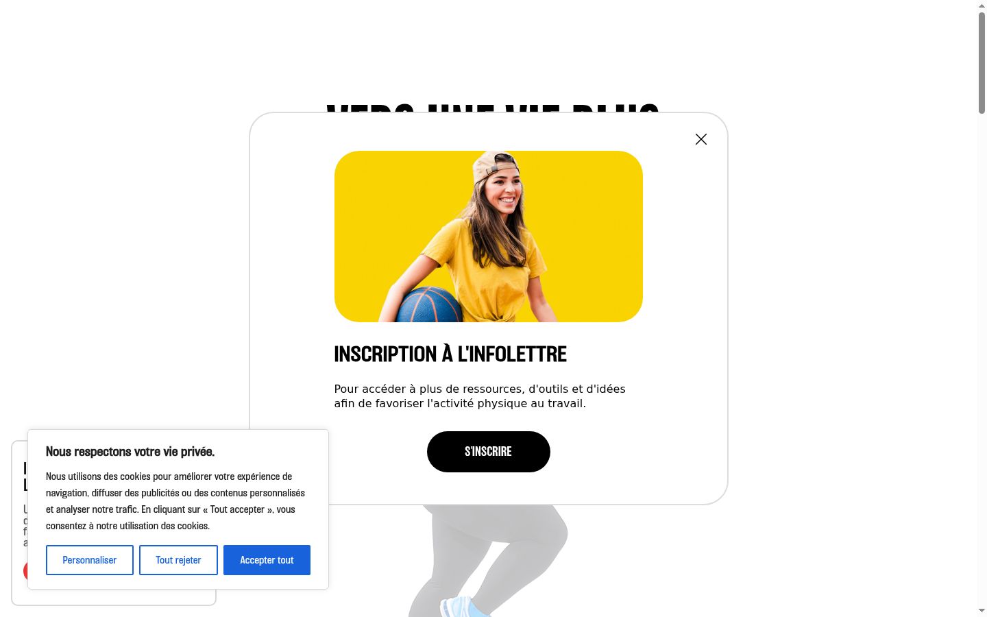 Sutikimo reklamjuostės, rodytos prieš bet kokią sąveiką, ekrano kopija