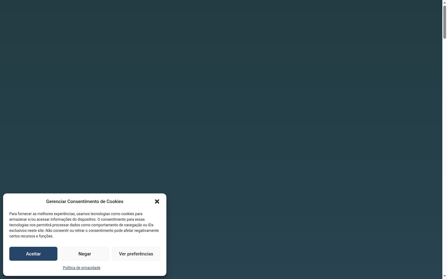 Screenshot του banner συγκατάθεσης που εμφανίστηκε πριν από οποιαδήποτε αλληλεπίδραση
