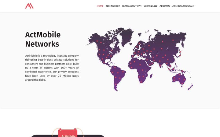 Screenshot von actmobile.com