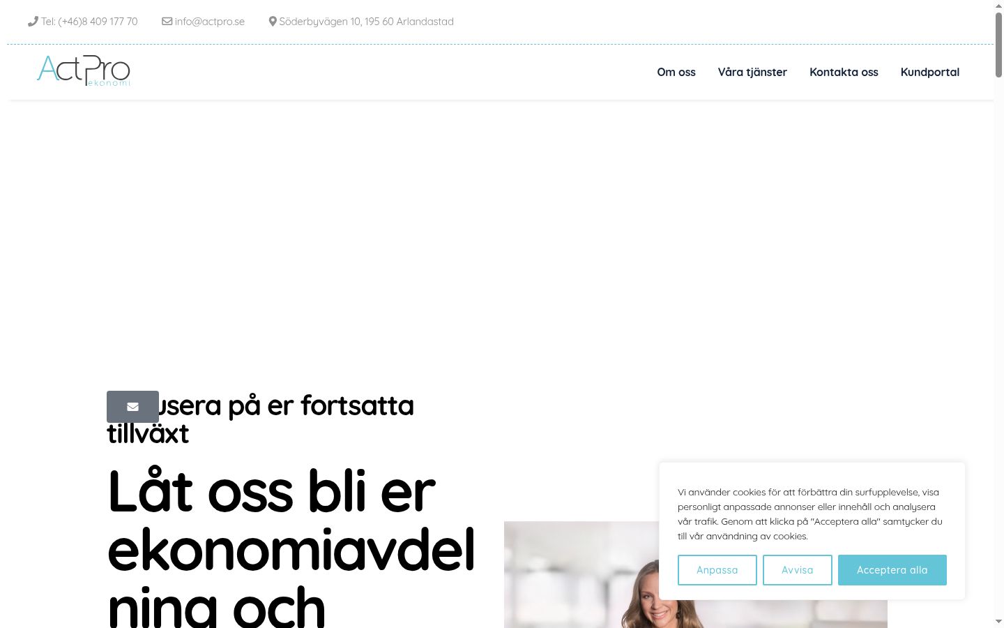 Skærmbillede af samtykkebanneret, som det blev vist før nogen interaktion