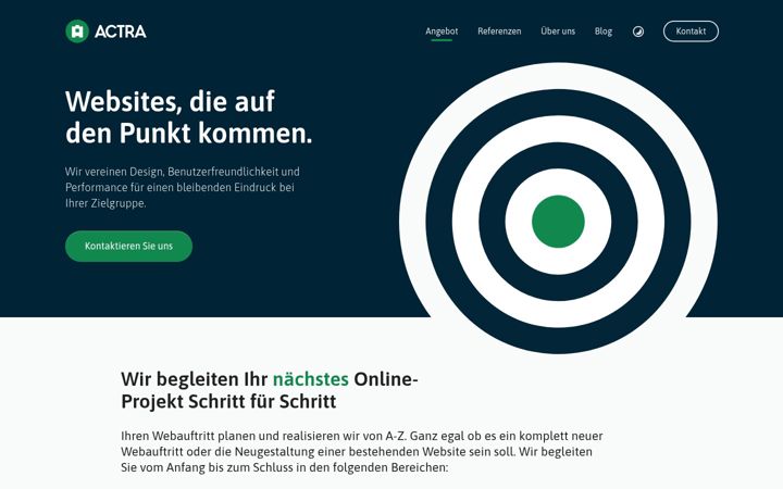 Screenshot of actradns.ch