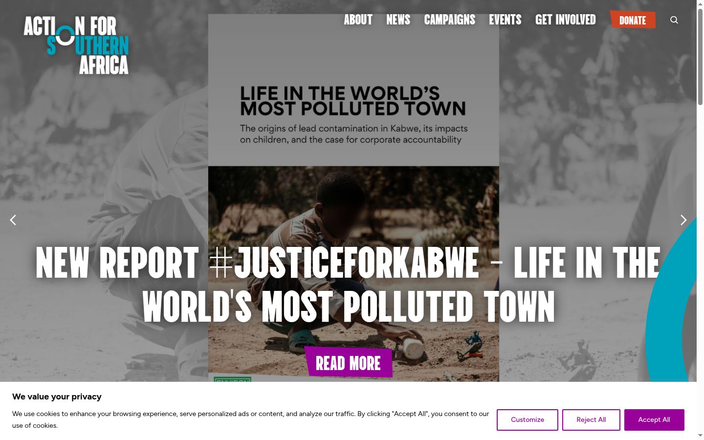 Screenshot of the consent banner shown before any interaction