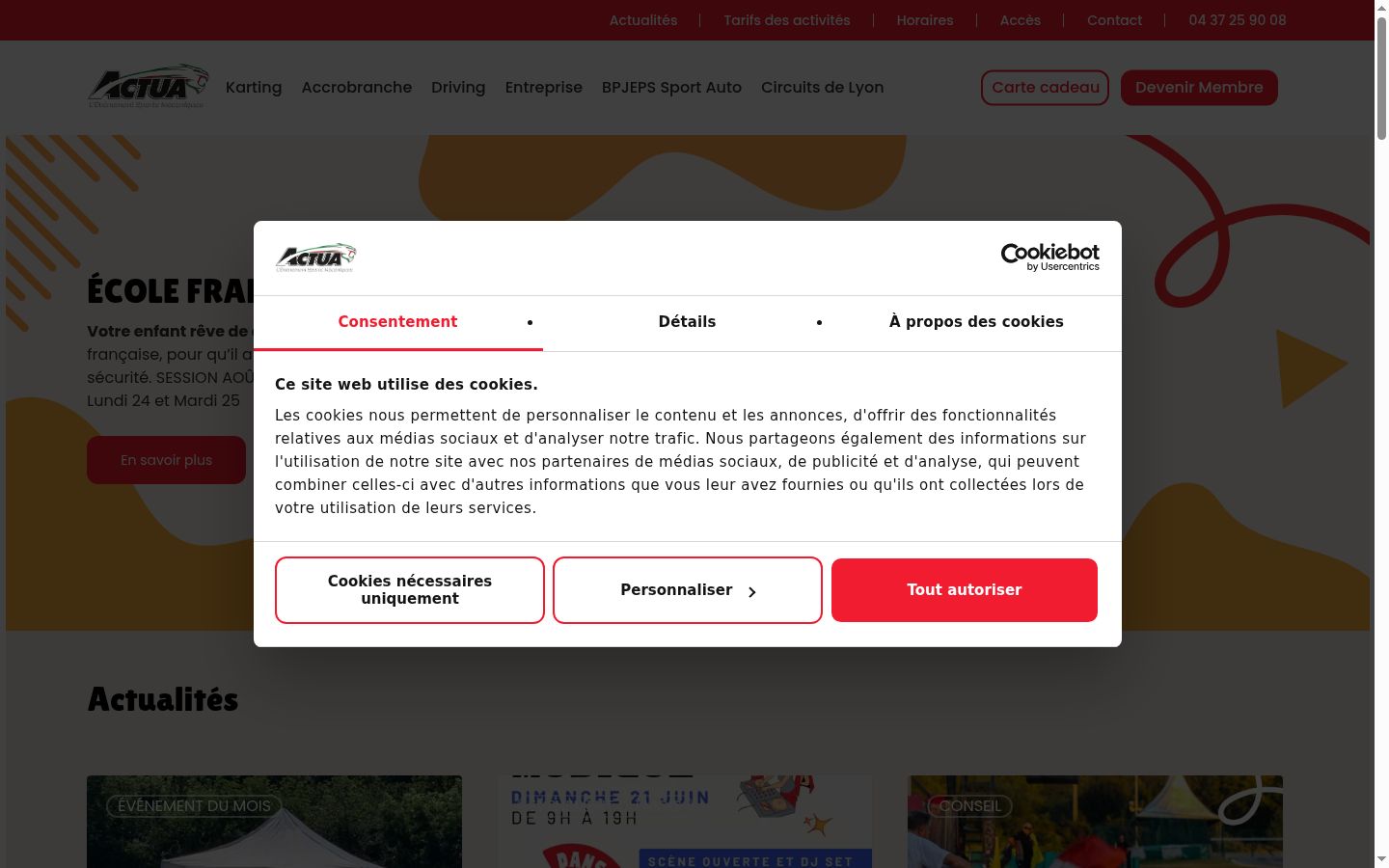 Zrzut ekranu banera zgody wyświetlanego przed jakąkolwiek interakcją