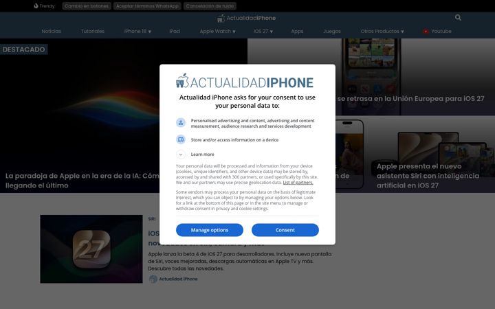Screenshot of actualidadiphone.com