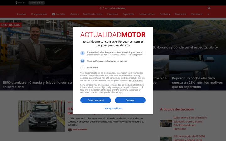 Screenshot of actualidadmotor.com