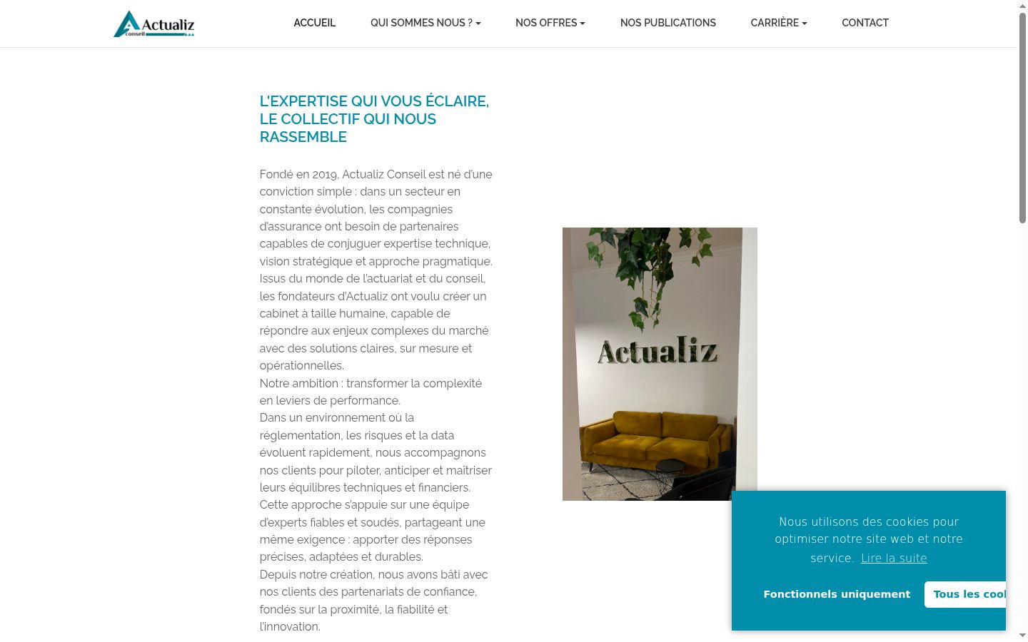 Captura de pantalla del banner de consentimiento mostrado antes de cualquier interacción
