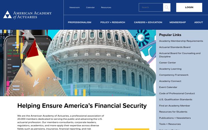 Screenshot of actuary.org