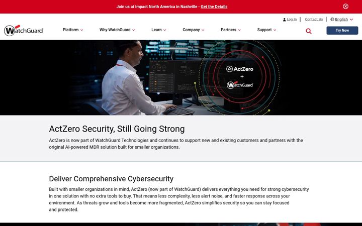 Screenshot of actzero.ai
