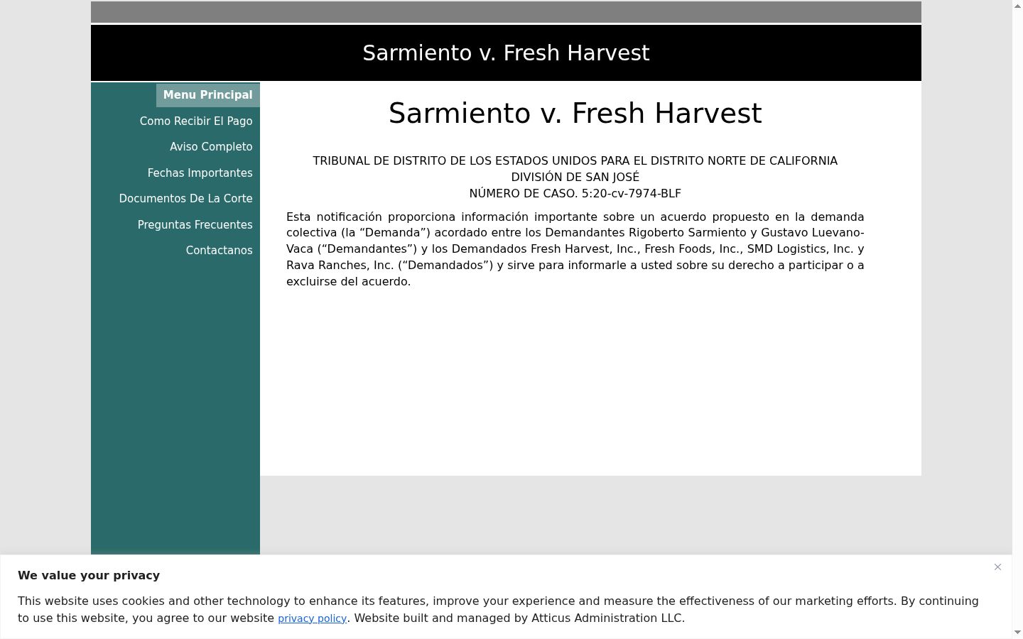 Screenshot del banner di consenso mostrato prima di qualsiasi interazione