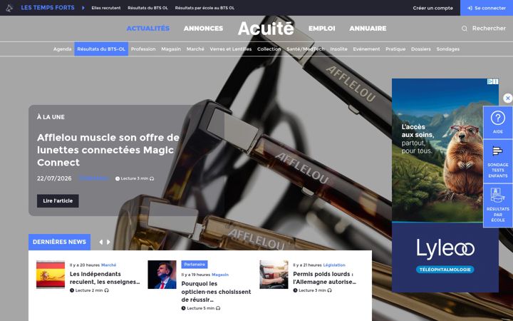 Screenshot of acuite.fr