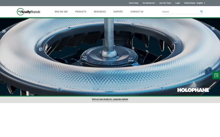 Captură de ecran a acuitybrands.com