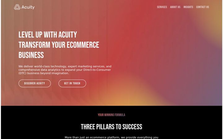 Ekrano kopija acuitycommerce.com