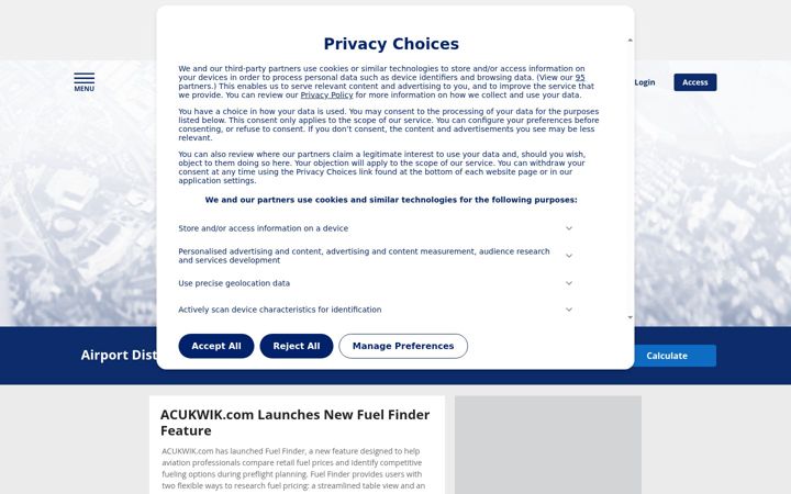 Screenshot of acukwik.com