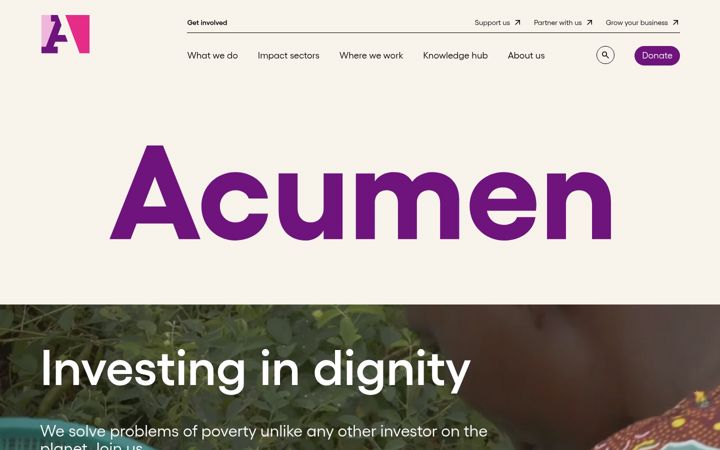Screenshot of acumen.org