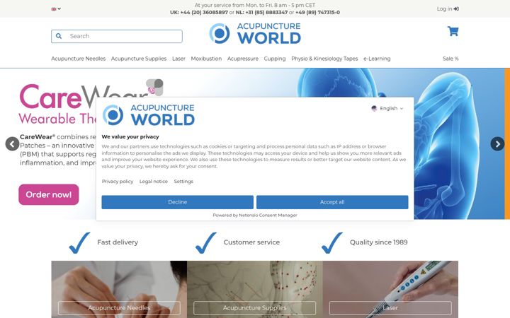 Screenshot of acupunctureworld.com