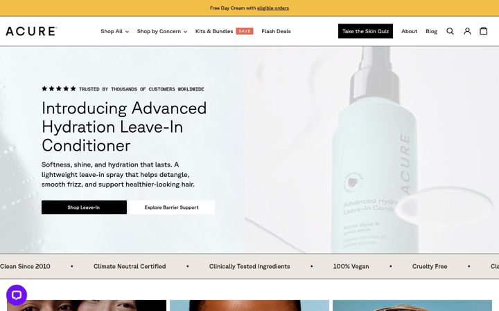 Screenshot of acure.com