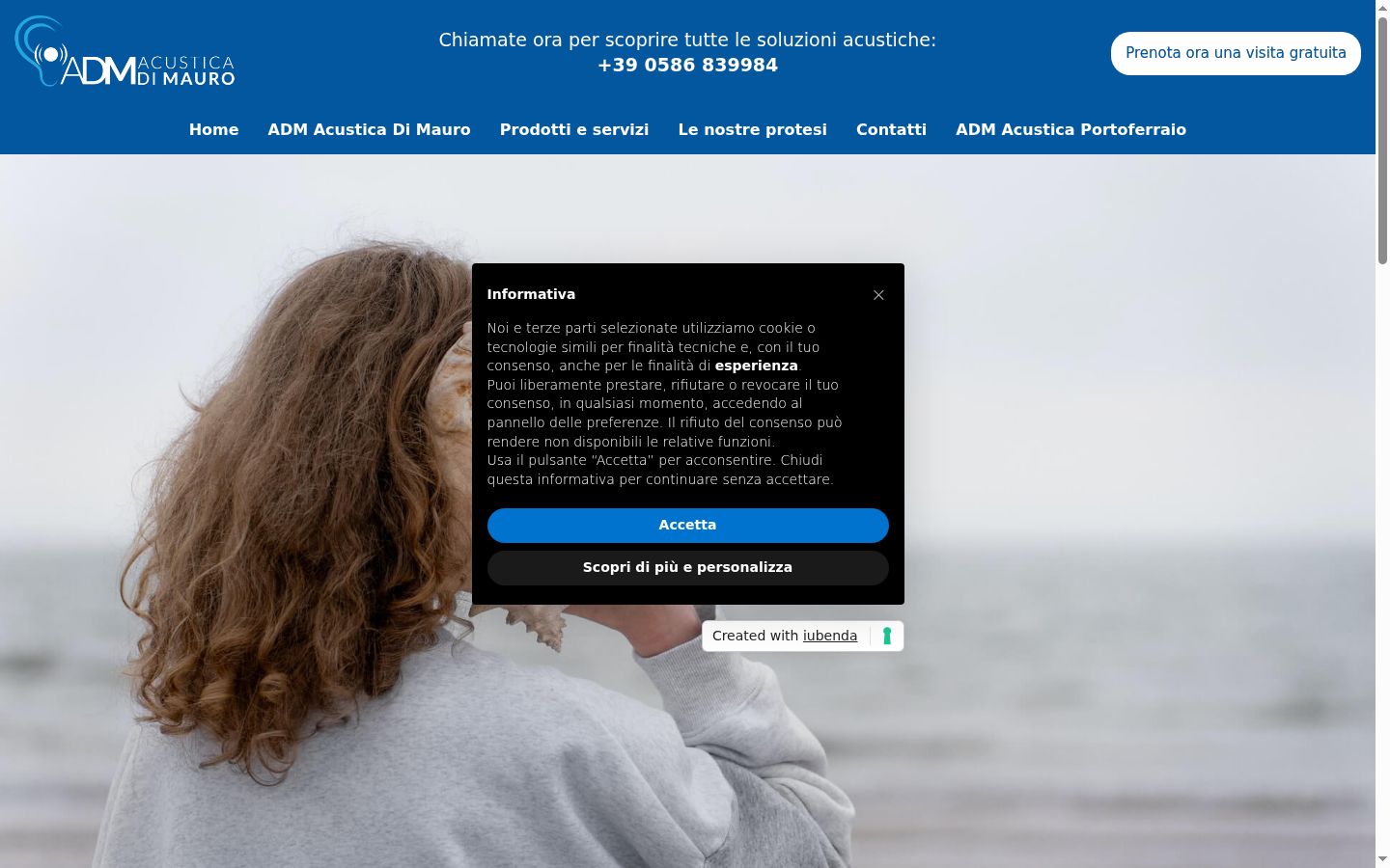 Screenshot of the consent banner shown before any interaction