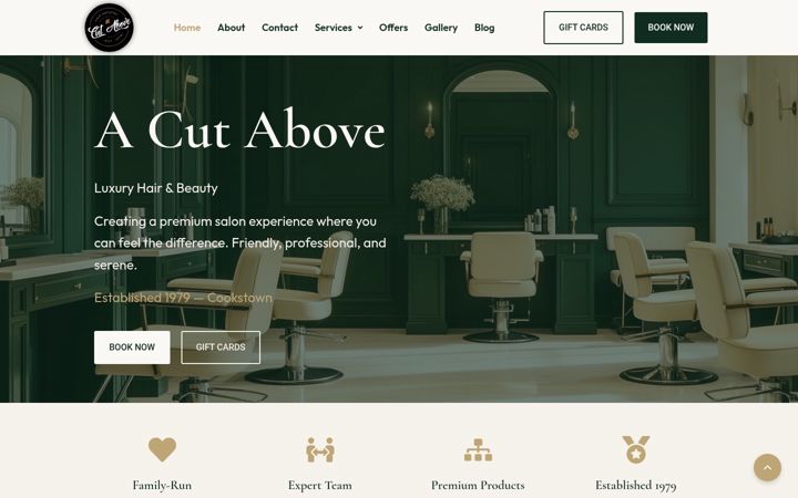 Screenshot of acutaboveonline.com