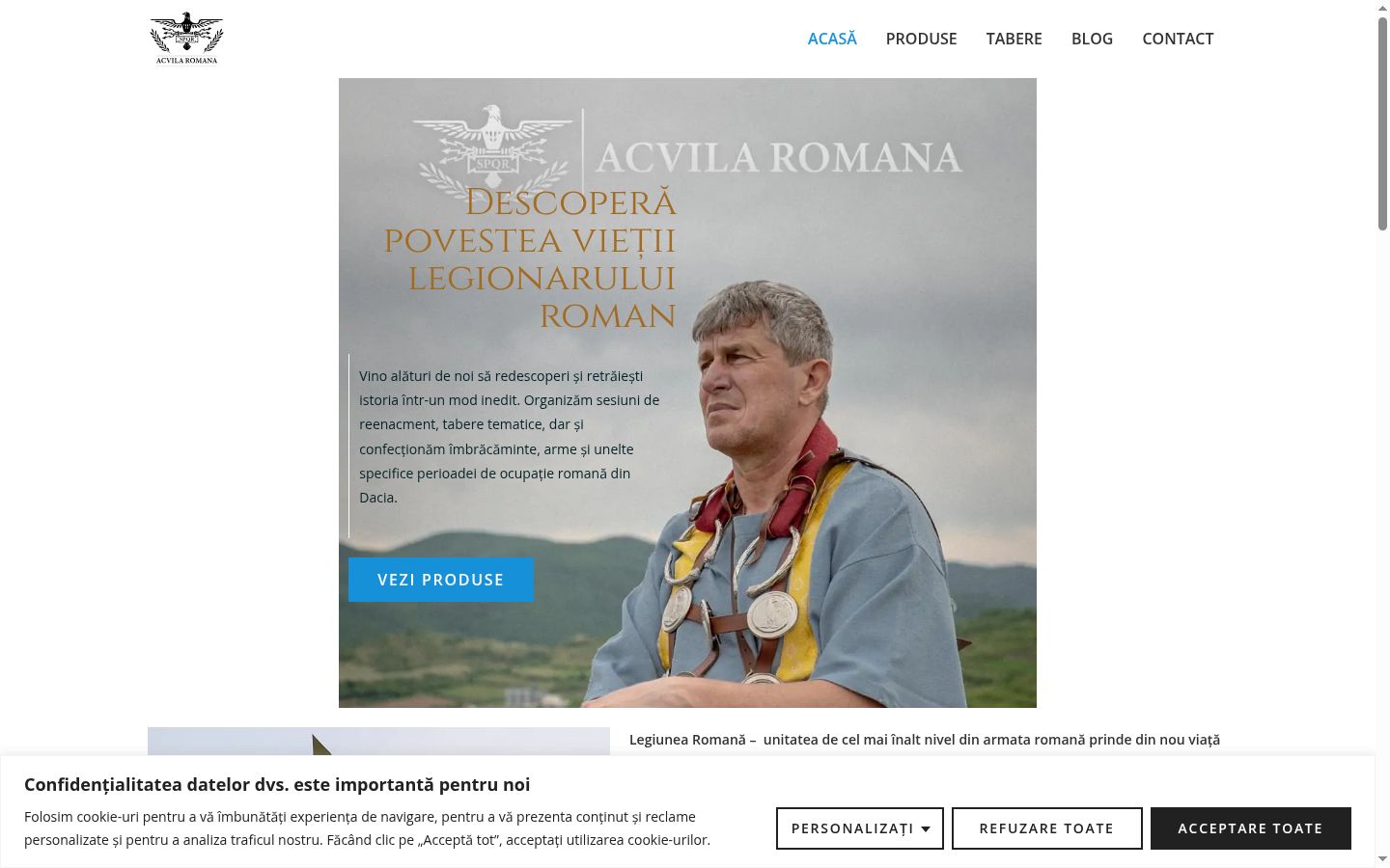 Screenshot des Einwilligungsbanners vor jeglicher Interaktion