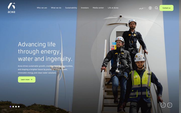 Screenshot of acwapower.com