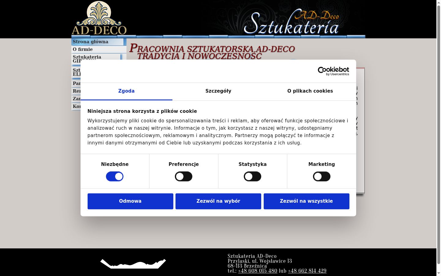 Captură de ecran a bannerului de consimțământ afișat înainte de orice interacțiune