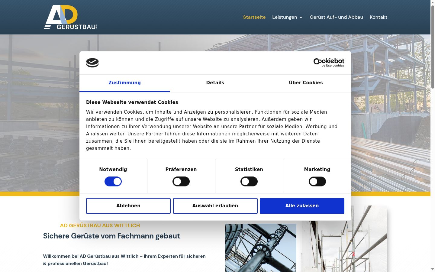 Zrzut ekranu banera zgody wyświetlanego przed jakąkolwiek interakcją