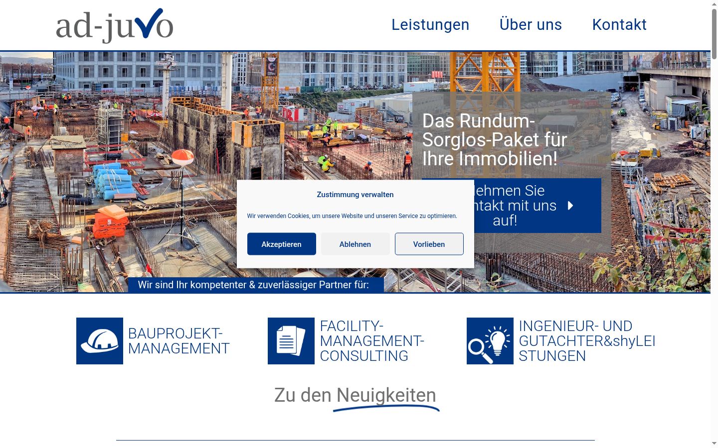 Screenshot of the consent banner shown before any interaction