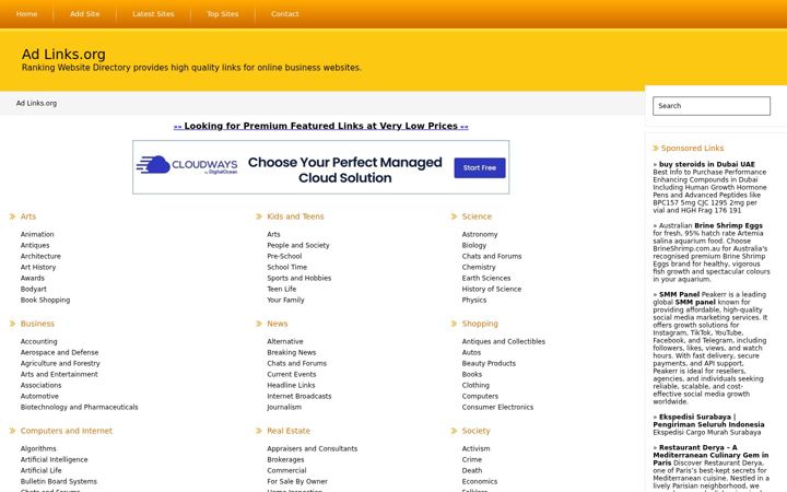 Screenshot of ad-links.org