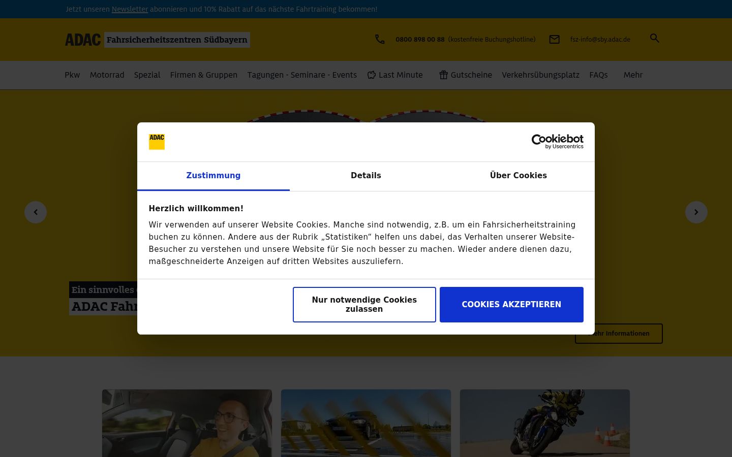 Ekraanipilt nõusolekubännerist, mida näidati enne mis tahes suhtlust