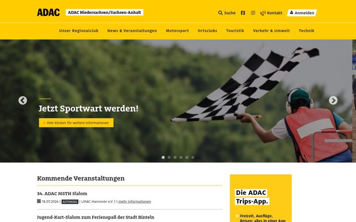 Screenshot of adac-niedersachsen-sachsen-anhalt.de