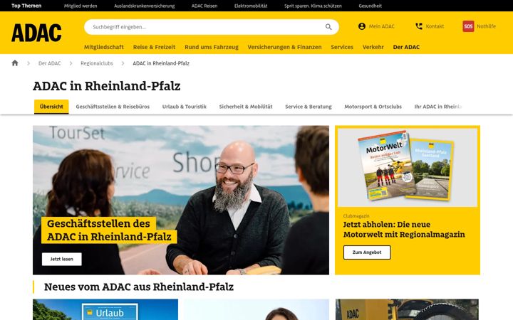 Screenshot του adac-rheinland-pfalz.de