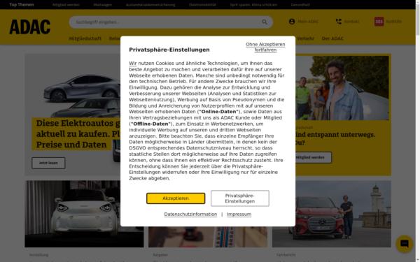 Screenshot of adac.de