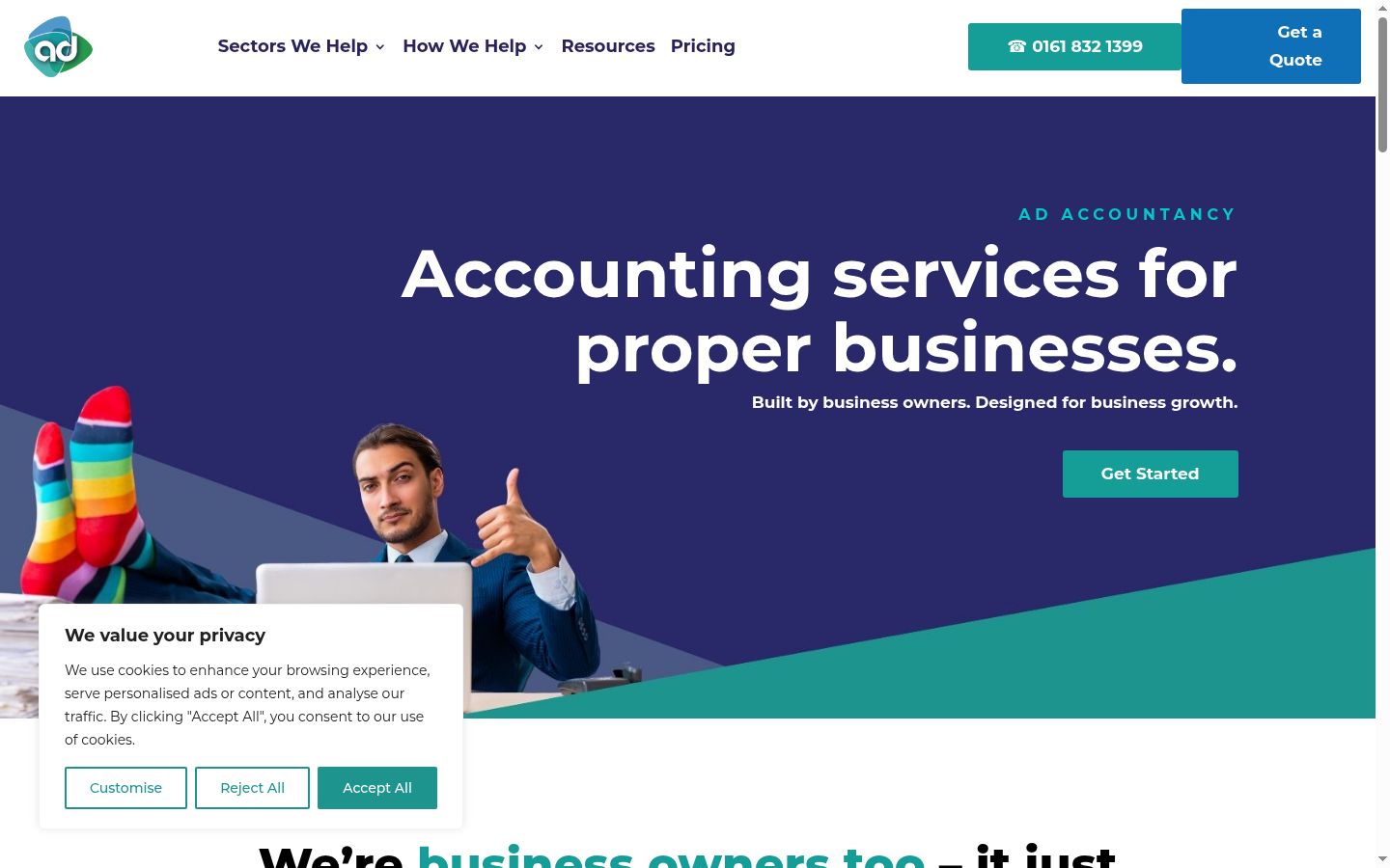 Screenshot tal-banner tal-kunsens muri qabel kwalunkwe interazzjoni
